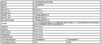 汇丰晋信慧嘉债券型证券投资基金 开放日常申购、赎回、转换和定期定额投资业务公告