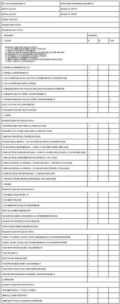 中信证券股份有限公司 关于南京埃斯顿自动化股份有限公司 2022年度定期现场检查报告