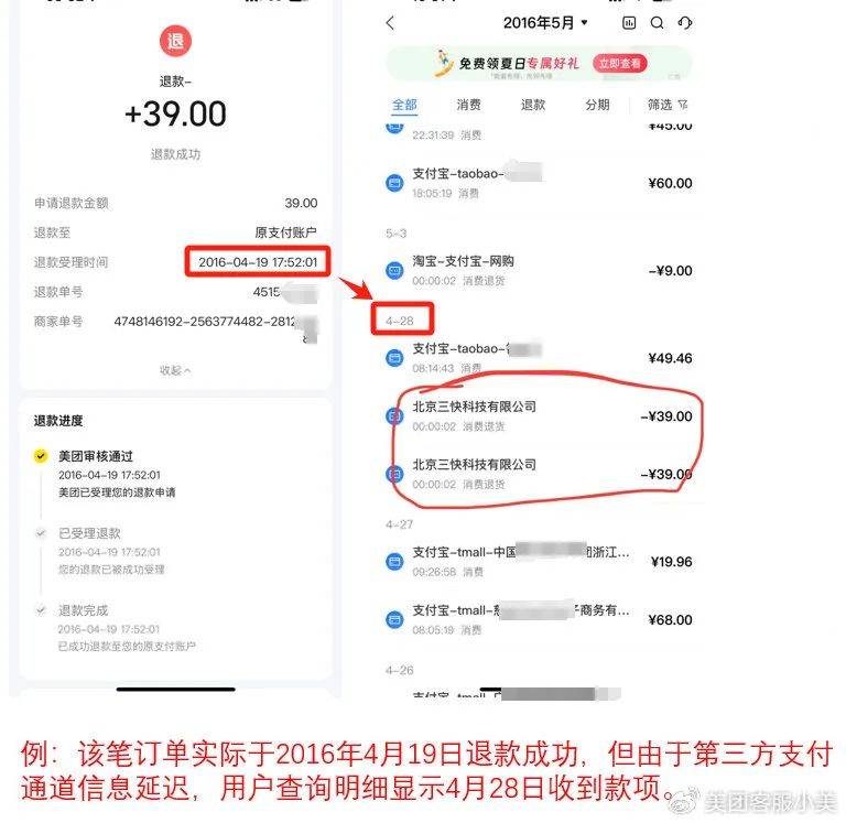 美团客服回应“退款未到账”：已修复退款信息滞后问题<strong></p>
<p>IPFS交易app</strong>，将帮助用户追溯每一笔担心的订单