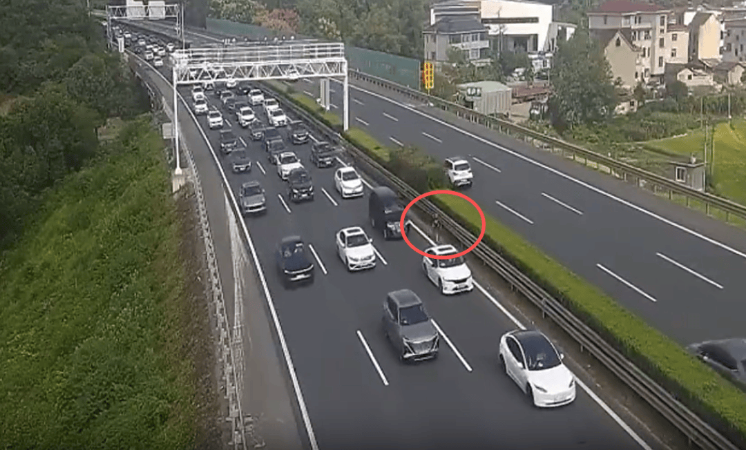 小男孩独自在高速上奔跑<strong></p>
<p>BSV交易平台</strong>，过往车辆纷避让，家长下车方便时娃丢了
