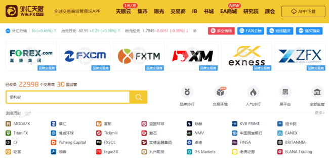 包含国内的外汇交易平台的词条