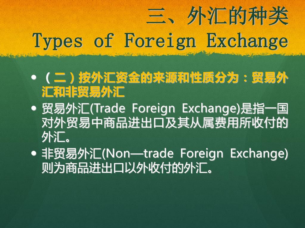 外汇性质(外汇的具体形态包括什么)
