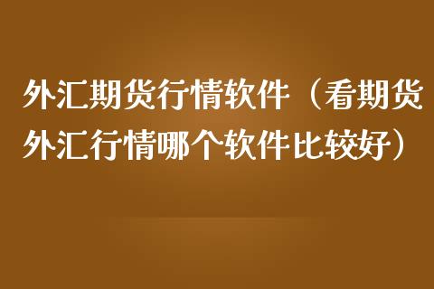 看外汇软件(外汇软件APP)